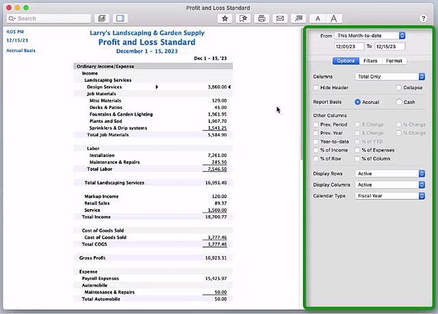 Quickbooks Online Charts And Graphs