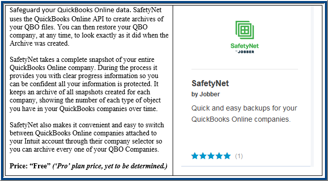 SafetyNet QBO