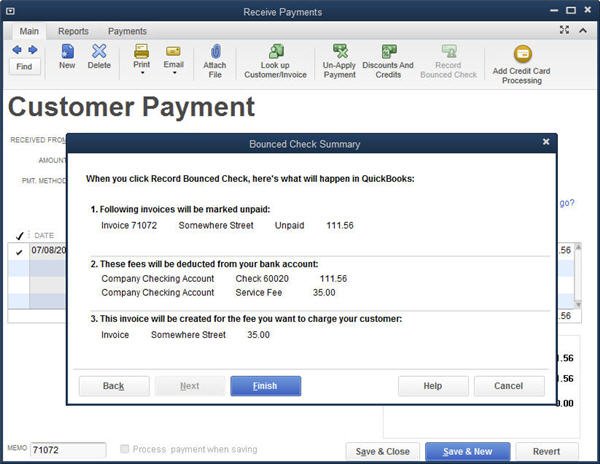 Slide 3 - QuickBooks 2014 Bounced Check Feature
