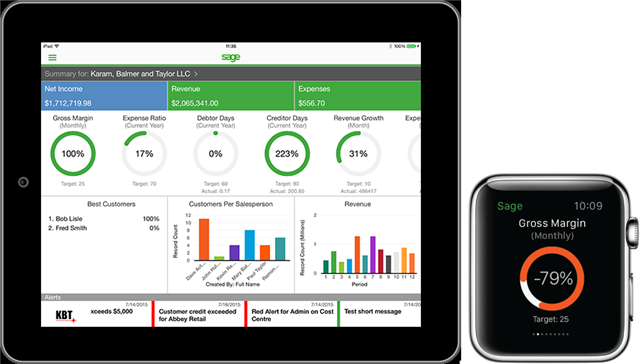 Sage Live on Table and Apple Watch