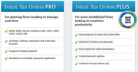 Intuit Tax Online Offerings