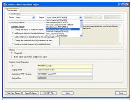 MISys Custom Reporting feature