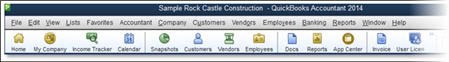 Colorized Top Icon Bar for QuickBooks 2014